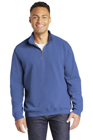 Comfort Colors 1580 Ring Spun 1/4-Zip Sweatshirt in Flo Blue
