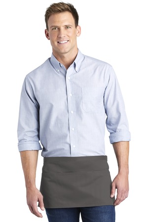 Port Authority A602 Three-Pocket Waist Apron in Charcoal
