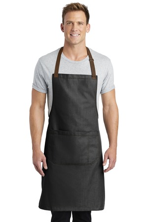 Port Authority A800 Market Full-Length Bib Apron in Dark Midnight