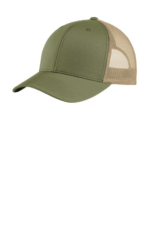 Sport-Tek STC39 YP Classics Retro Trucker Cap in Olive/ Khaki