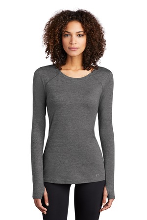 OGIO LOE340 Women's Force Long Sleeve Tee in Gear Grey Heather