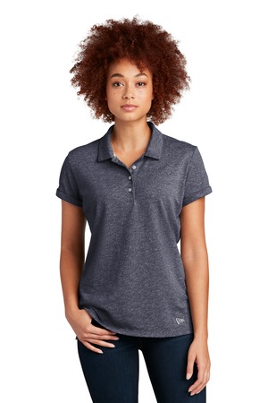 New Era LNEA301 Women's Slub Twist Polo in True Navy Twist