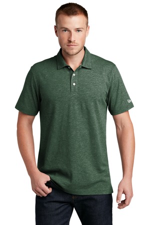 New Era NEA301 Slub Twist Polo in Dark Green Twist