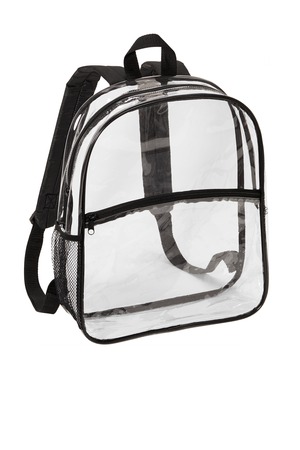 Port Authority BG230 Clear Backpack in Clear/ Black