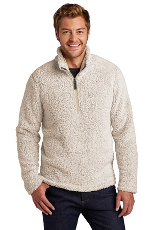 Port Authority F130 Cozy 1/4-Zip Fleece in Oatmeal Heather