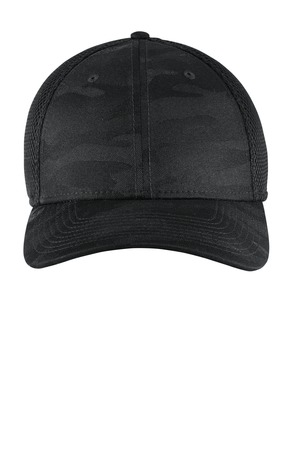 New Era NE1091 Tonal Camo Stretch Tech Mesh Cap in Black Camo