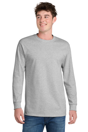 Port & Company PC61LST Tall Long Sleeve Essential Tee in Ash
