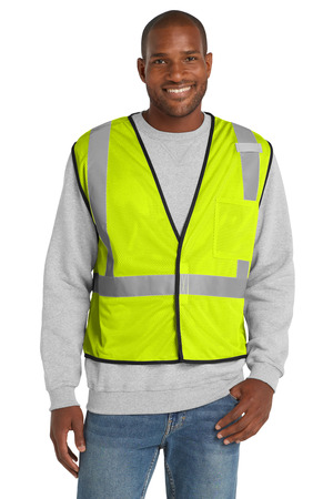 CornerStone CSV100 ANSI 107 Class 2 Economy Mesh One-Pocket Vest in Safety Yellow