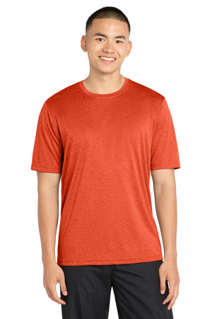 Sport-Tek ST360 Heather Contender Tee in Deep Orange Heather