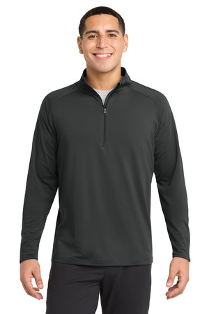 Sport-Tek ST850 Sport-Wick Stretch 1/4-Zip Pullover in Charcoal Grey