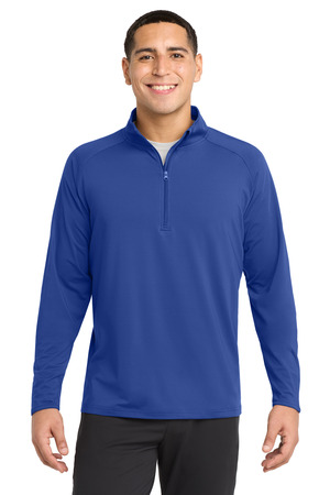Sport-Tek TST850 Tall Sport-Wick Stretch 1/4-Zip Pullover in True Royal