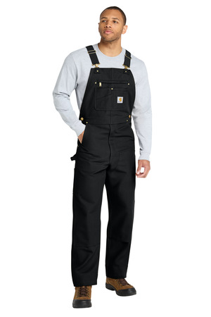 Carhartt CT102776 Duck Unlined Bib Overalls in Black