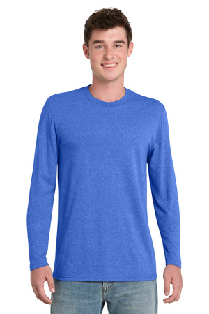 Port & Company PC330LS Tri-Blend Long Sleeve Tee in Heather Royal