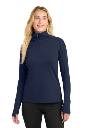 Sport-Tek LST561 Women's Sport-Wick Flex Fleece 1/4-Zip in True Navy