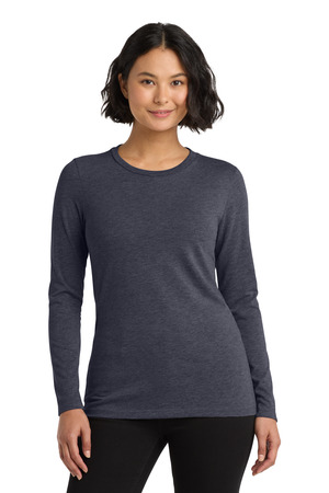 Allmade AL6008 Women's Tri-Blend Long Sleeve Tee in Rebel Blue