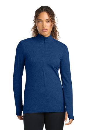 Sport-Tek LST711 Women's Exchange 1.5 Long Sleeve 1/2-Zip in True Royal Heather