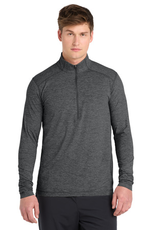 Sport-Tek ST711 Exchange 1.5 Long Sleeve 1/2-Zip in Graphite Heather
