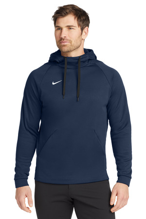 Nike CN9473 Therma-FIT Pullover Fleece Hoodie in Team Navy
