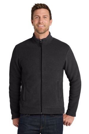 Port Authority F211 Ultra Warm Brushed Fleece Jacket in Graphite/ Deep Black