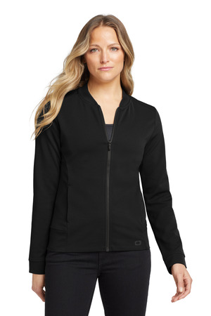 OGIO LOG820 Women's Hinge Full-Zip in Blacktop