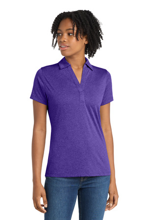 Sport-Tek LST660 Women's Heather Contender Polo in Varsity Purple Heather