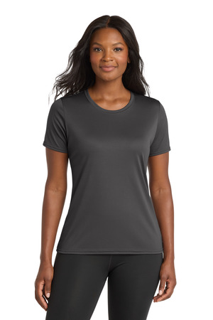 Port & Company LPC380 Women's Performance Tee in Charcoal