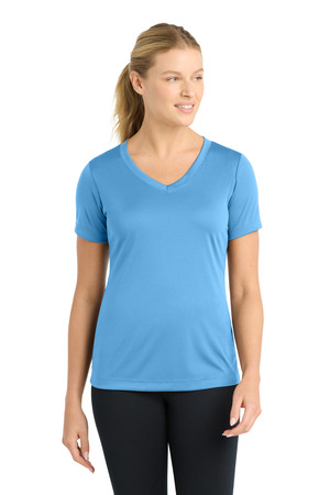 Sport-Tek LST353 Women's PosiCharge Competitor V-Neck Tee in Carolina Blue