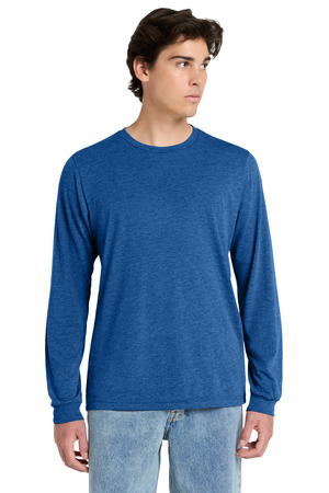 BELLA+CANVAS BC3513 Unisex Triblend Long Sleeve Tee in True Royal Triblend