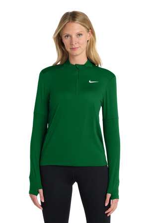 Nike NKDH4951 Women's Dri-FIT Element 1/2-Zip Top in Dark Green