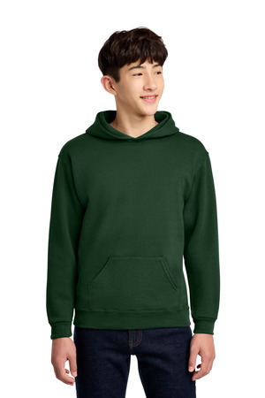 Jerzees 996Y Youth NuBlend Pullover Hooded Sweatshirt in Forest Green