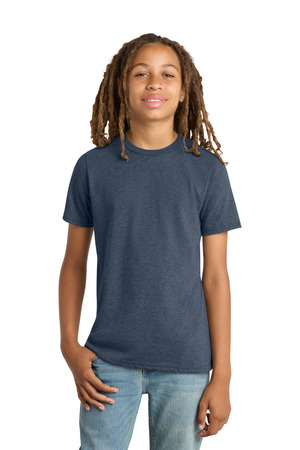 District DT6000Y Youth Very Important Tee in Heathered Navy