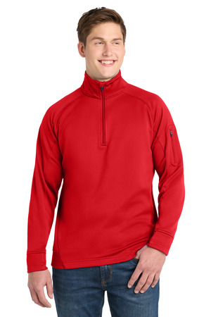 Sport-Tek F247 Tech Fleece 1/4-Zip Pullover in True Red