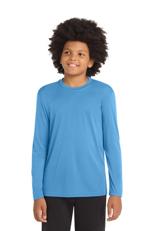 Sport-Tek YST350LS Youth Long Sleeve PosiCharge Competitor Tee in Carolina Blue