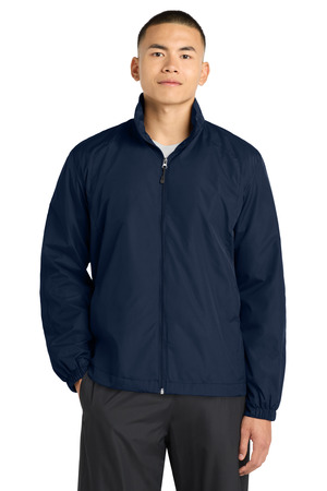 Sport-Tek JST70 Full-Zip Wind Jacket in True Navy