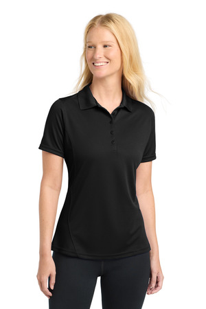 Sport-Tek L475 Women's Dry Zone Raglan Accent Polo in Black