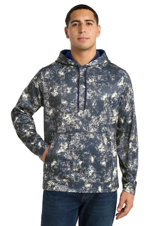 Sport-Tek ST230 Sport-Wick Mineral Freeze Fleece Hooded Pullover in True Navy
