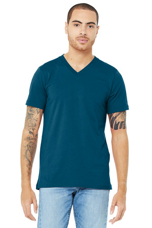 BELLA+CANVAS BC3005 Unisex Jersey Short Sleeve V-Neck Tee in Deep Teal