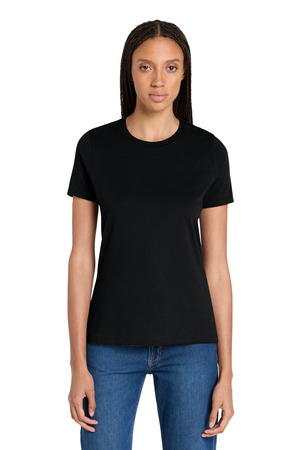 BELLA+CANVAS BC6400 Women's Relaxed Jersey Short Sleeve Tee in Black