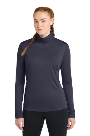 Sport-Tek LST357 Women's PosiCharge Competitor 1/4-Zip Pullover in True Navy