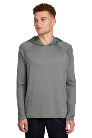 New Era NEA229 Power Long Sleeve Hoodie in Shadow Grey Heather