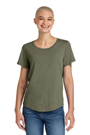 Allmade AL2015 Women's Relaxed Tri-Blend Scoop Neck Tee in Olive You Green