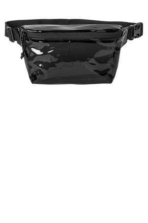 Port Authority BG930 Clear Hip Pack in Black Smoke/ Black