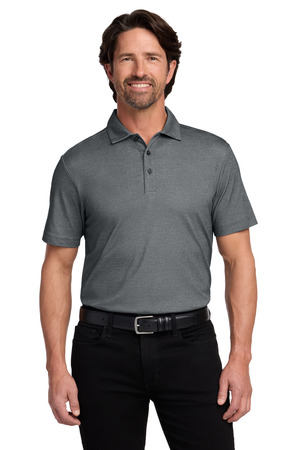 Port Authority K830 Fine Pique Blend Polo in Charcoal Heather