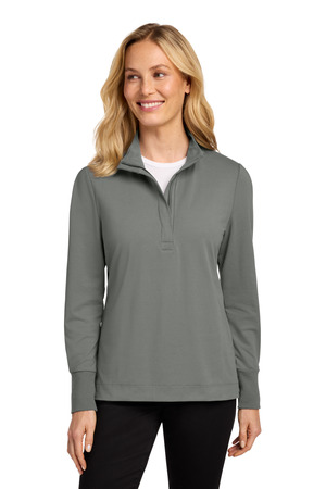 Port Authority LK829 Women's Fairway Stretch 1/4-Zip in Shadow Grey