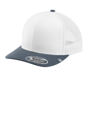 TravisMathew TM1MY390 Cruz Colorblock Trucker Cap in White/ Vintage Indigo