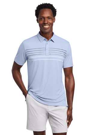 TravisMathew TM1MY400 Coto Performance Chest Stripe Polo in Kentucky Blue Heather
