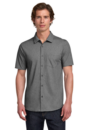 OGIO OG160 Extend Short Sleeve Button-Up in Blacktop Heather