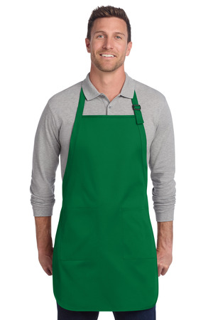 Port Authority A600 Full-Length Two-Pocket Bib Apron in Kelly Green