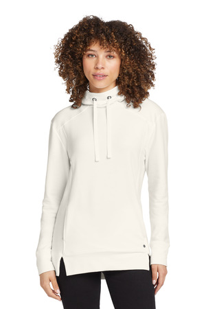 OGIO LOG810 Women's Luuma Pullover Fleece Hoodie in Ivory Snow