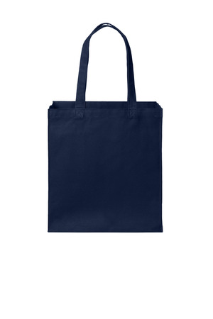 Port Authority BG426 Cotton Canvas Over-the-Shoulder Tote in River Blue Navy